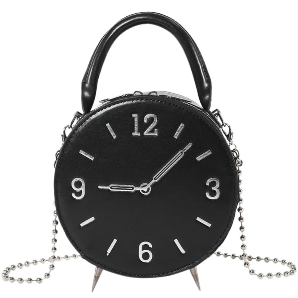 Round Clock 2 Way Waterproof Vegan Leather NWT​